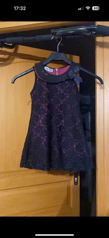 Rose rose et noir brillant 6 ans