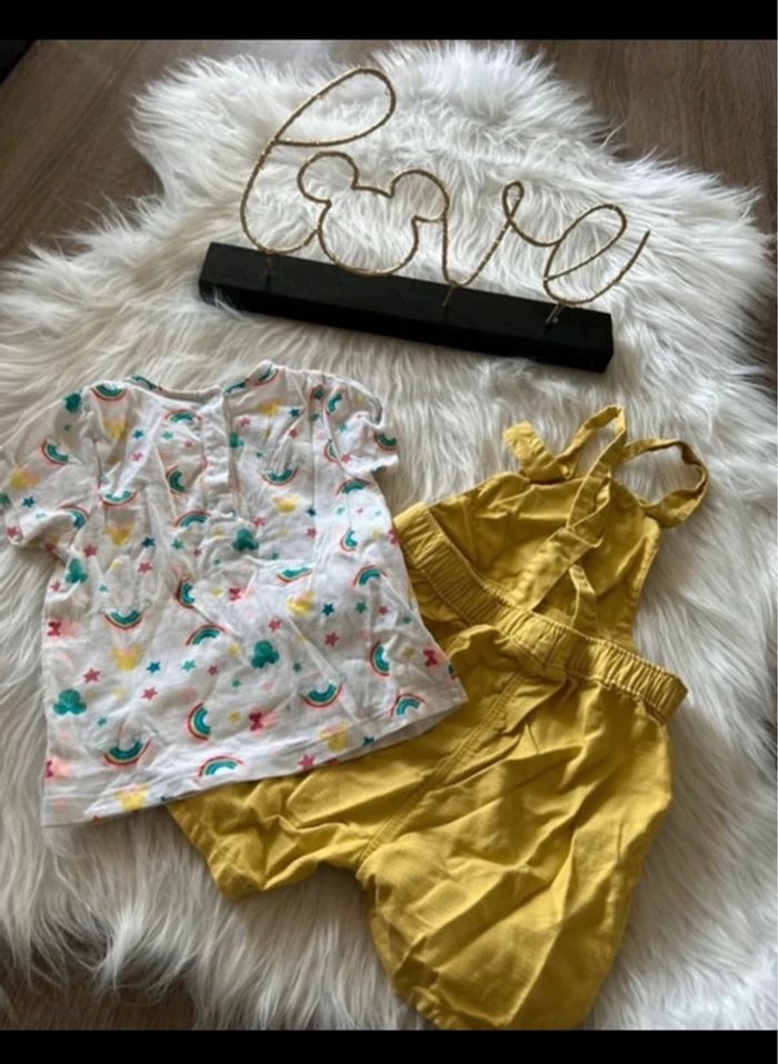Très belle ensemble salopette 🥰 taille 23 mois minnie Disney orchestra - photo numéro 3