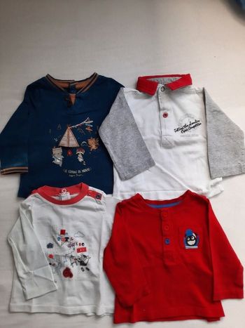 Lot 4 haut bébé 6 mois