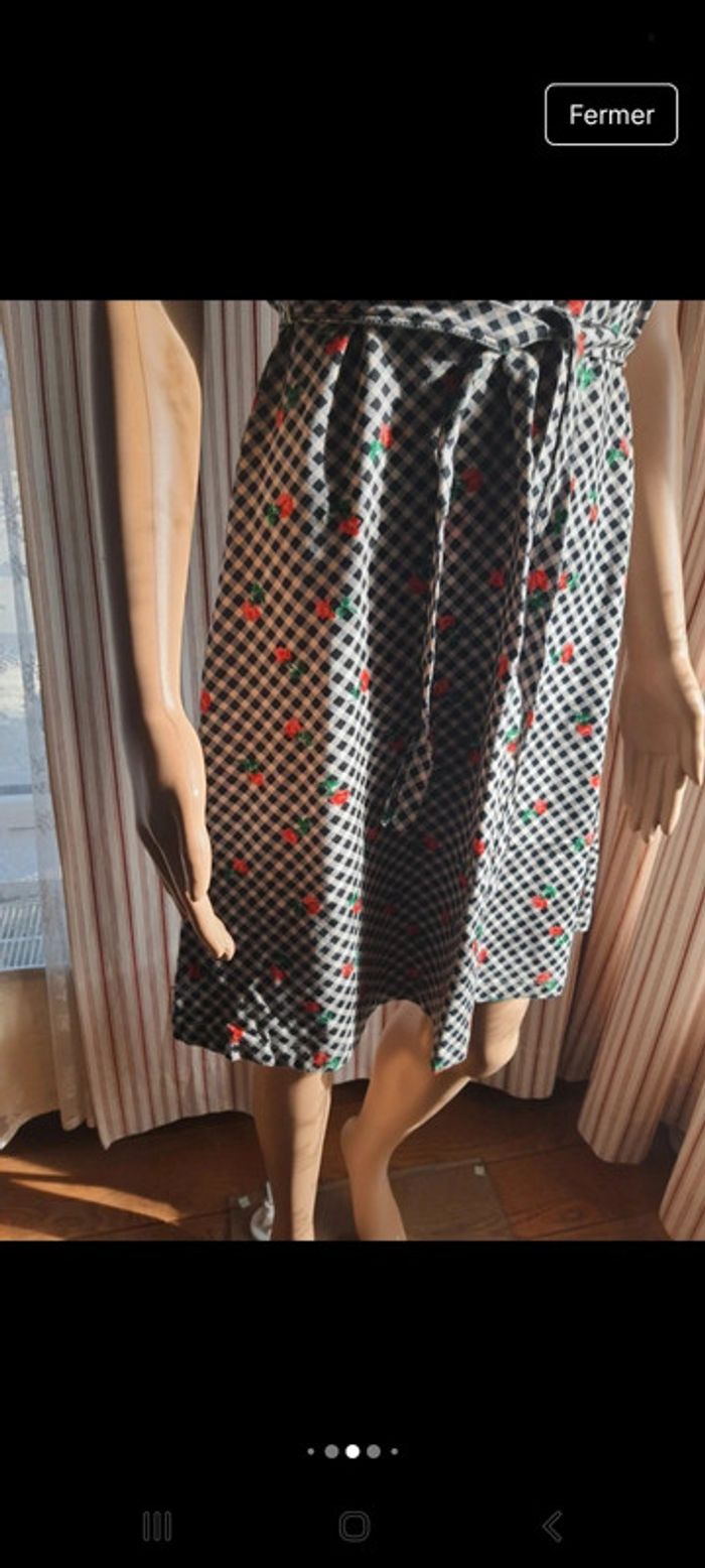 Robe King Louie taille M carreaux blanc/noir - photo numéro 8