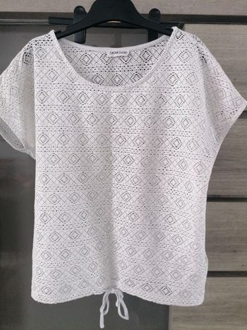 Haut blanc transparent