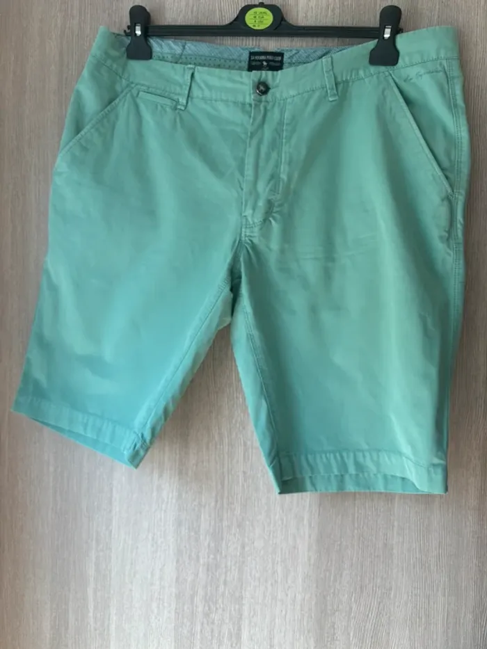 Short chino vert d'eau - La squadra polo Club - T48