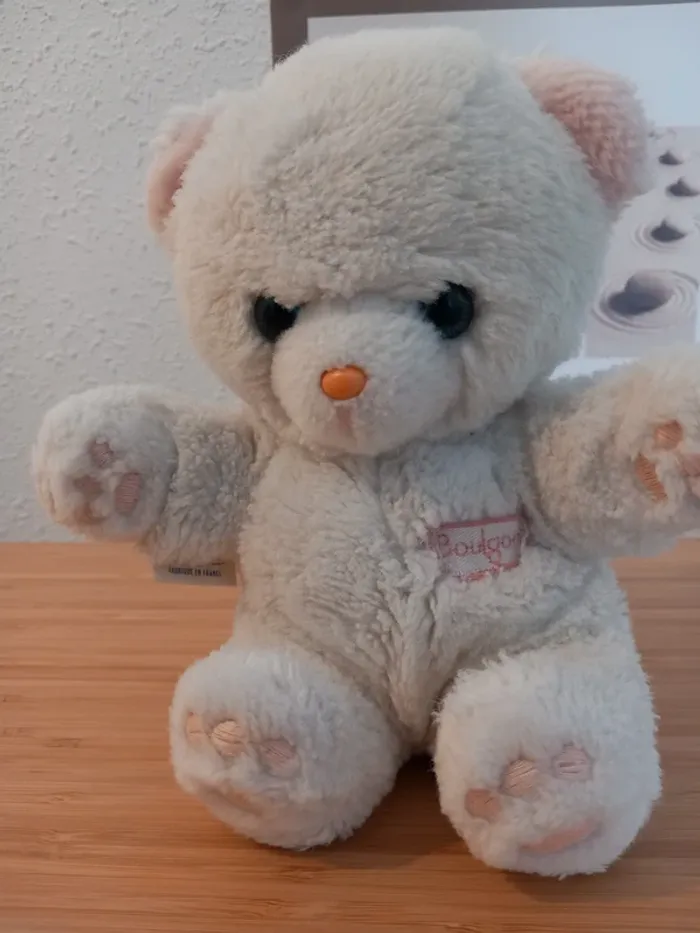 Peluche ours boulgom aux yeux bleus 20 cm - photo numéro 2
