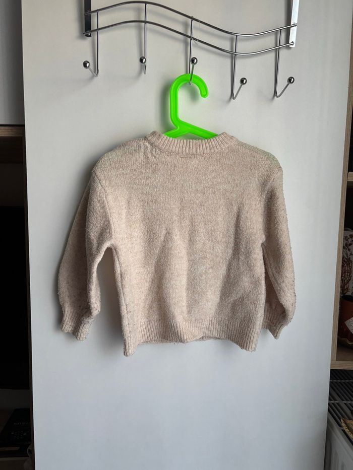 Pull chaud beige imprimé renne 2/3 ans fille Zara - photo numéro 2