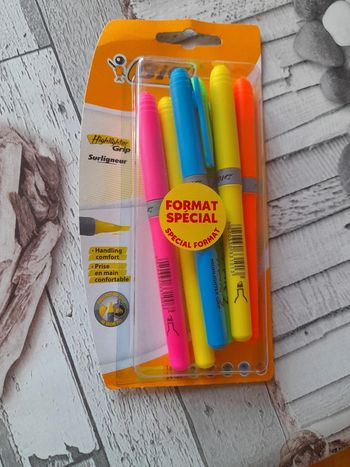 Paquet de 6 surligneurs Bic Highlighter Grip