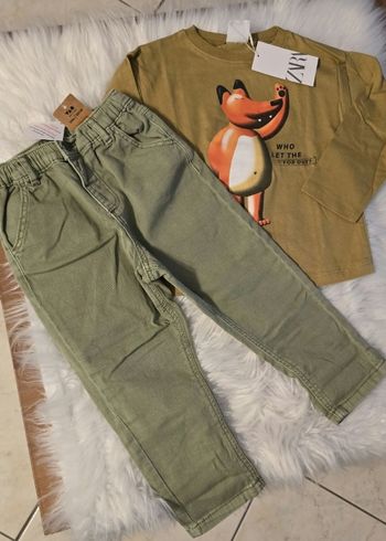 (Neufs non portés) 🏷🏷🥰😍💙ensemble pantalon relax et teeshirt ml 36mois/3ans garçon 🏷🥰😍