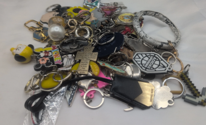 Retro random keychain