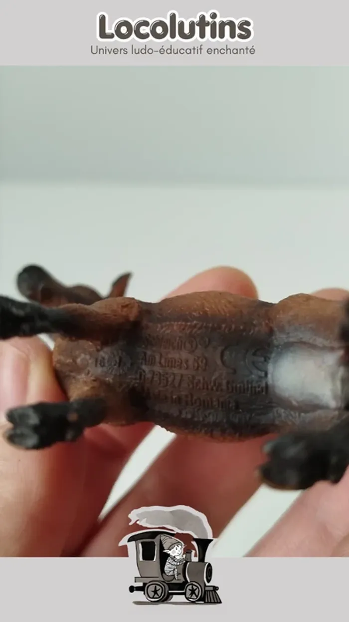 🚂 Figurine ▪ chèvre brune Schleich pleine et solide - photo numéro 5