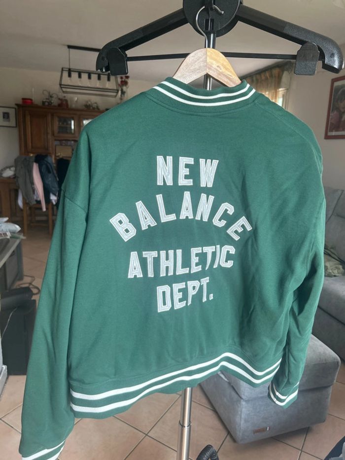 Veste Teddy New Balance vert - photo numéro 3