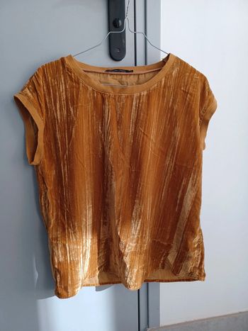 Top velours sans manche