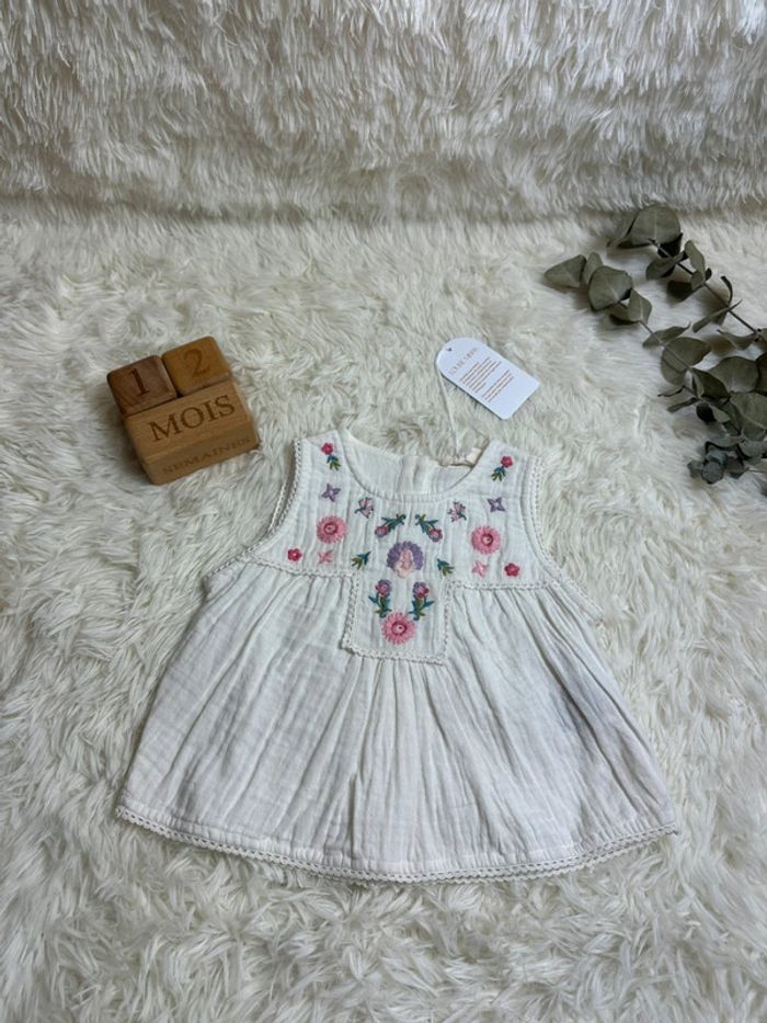 Haut gaze de coton blanc Louise Misha taille 12 mois