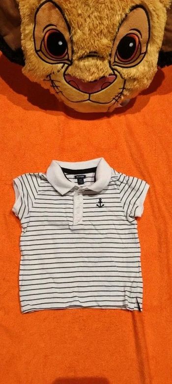 Polo rayé manches courtes Kiabi 12 mois