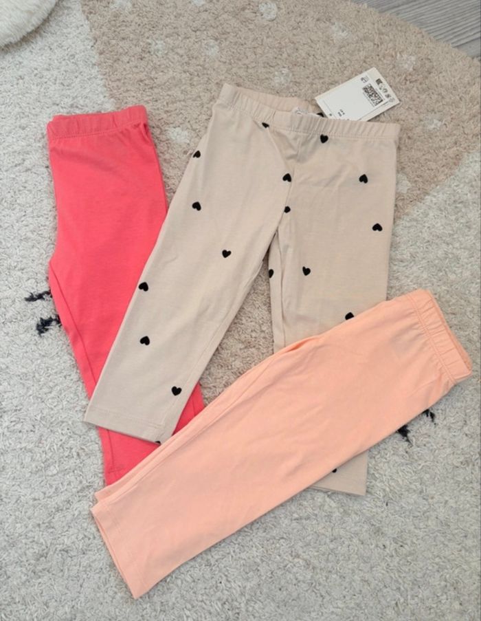 Lot 3 leggings neuf fille 3-4 ans - photo numéro 2