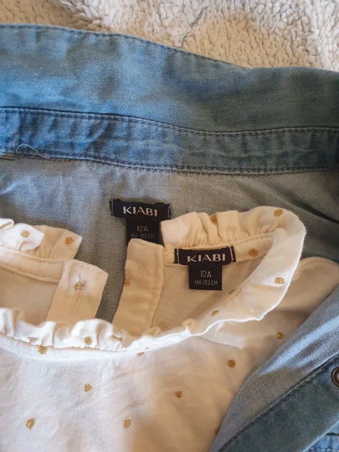 💙Ensemble chemise jeans+ tee shirt 12 ans💙 - photo numéro 3