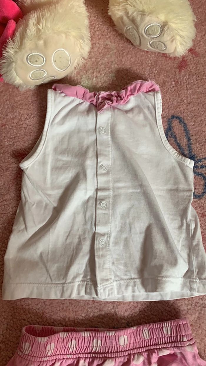 Ensemble jupe et tee shirt manches courtes Hello Kitty taille 12 mois - photo numéro 5