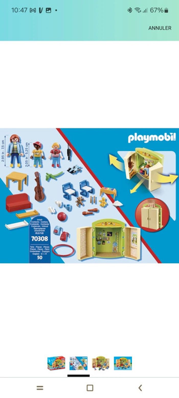 Garderie Playmobil transportable - Set complet - photo numéro 5