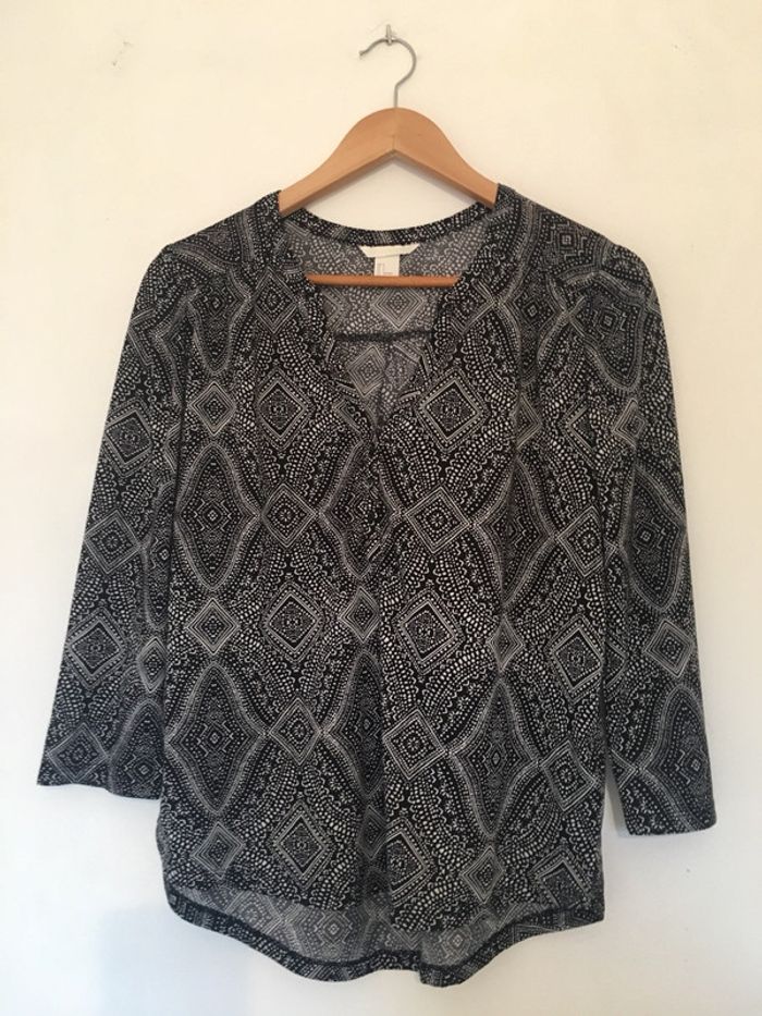 Très belle blouse col bateau manches trois quart H&M 💚 - photo numéro 2