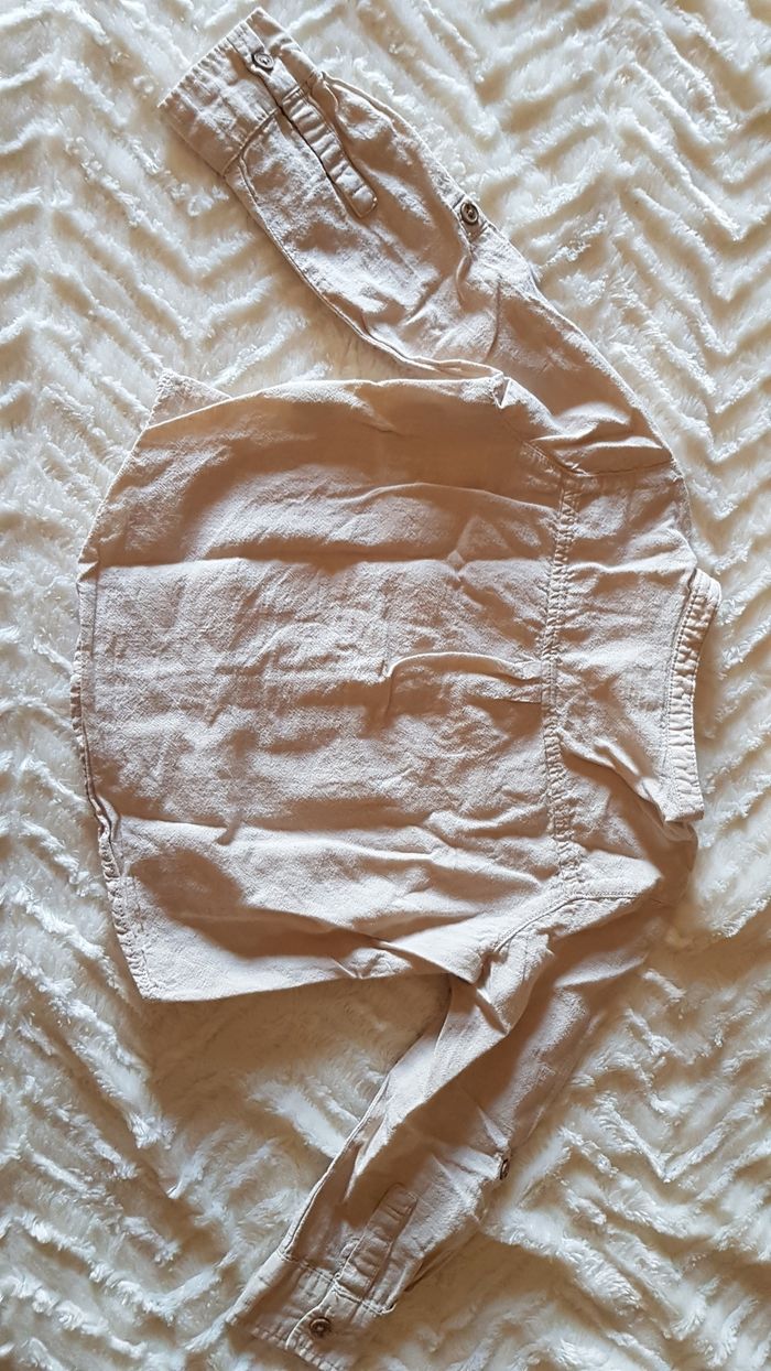 Chemise a manche longue beige - photo numéro 2