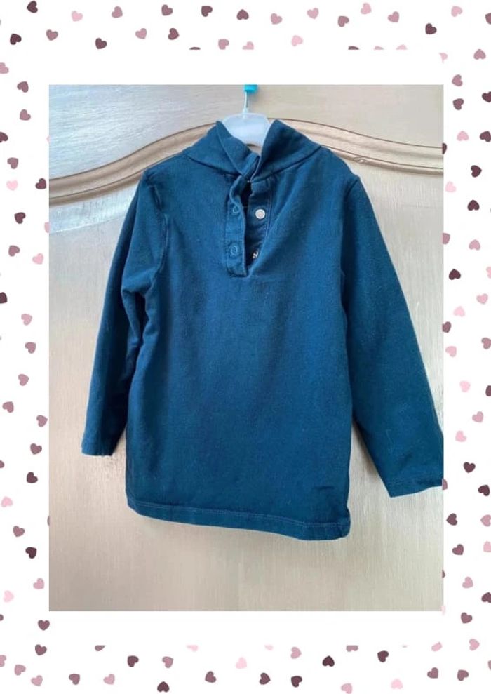 Sous pull bleu marine Kiabi 18 mois - photo numéro 5