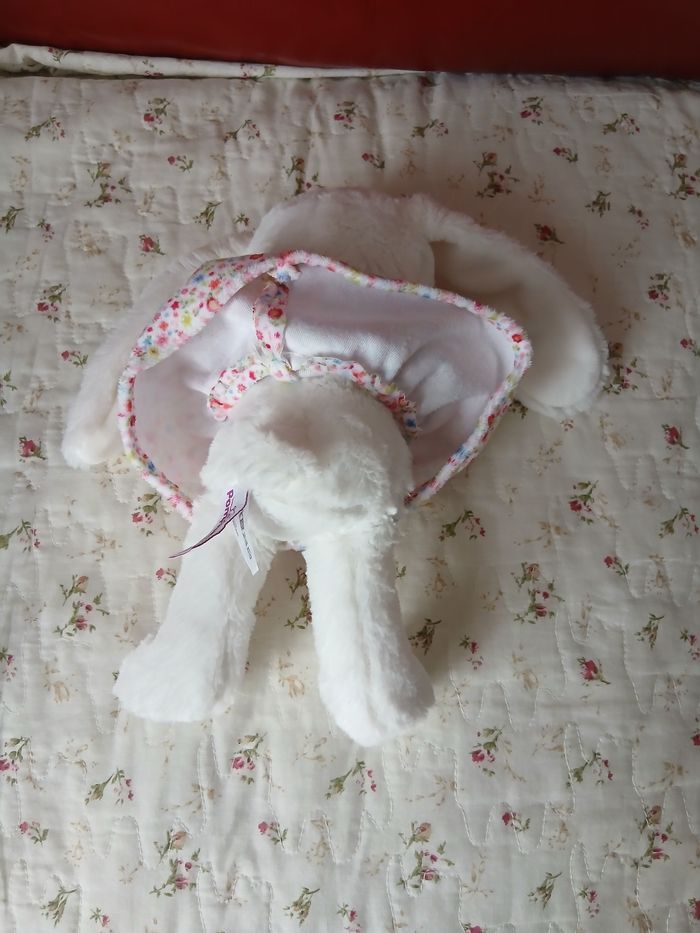 Pommette:Peluche Miss Lapinou *robe fleurie - photo numéro 7