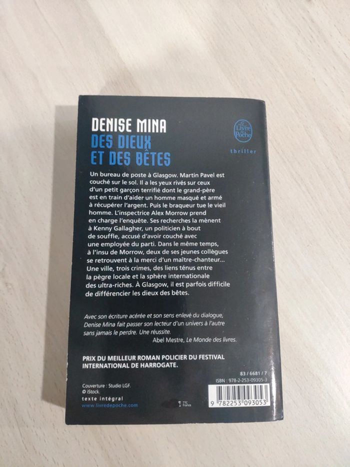 Livre poche thriller des dieux et des bêtes Denise Mina thriller - photo numéro 6