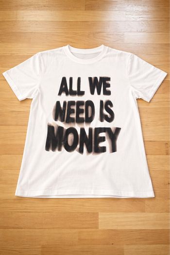 T-shirt blanc "All We Need Is Money" - Style Streetwear y2k