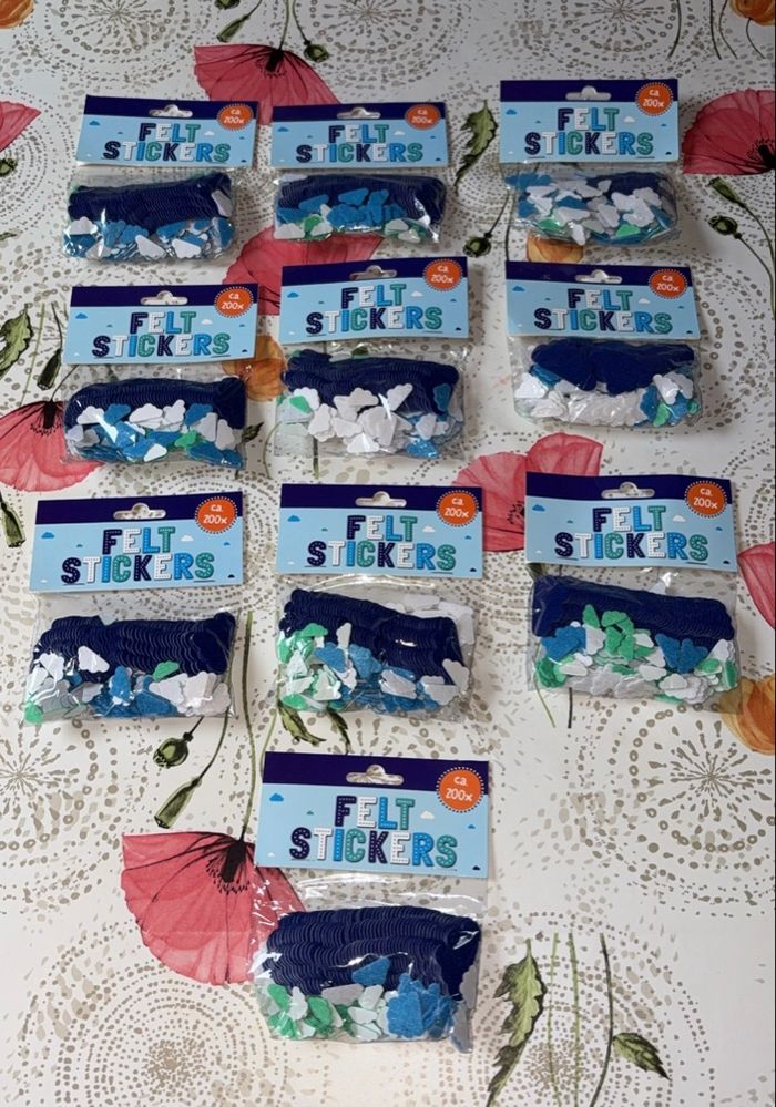 Lot de 10 autocollants en feutrines