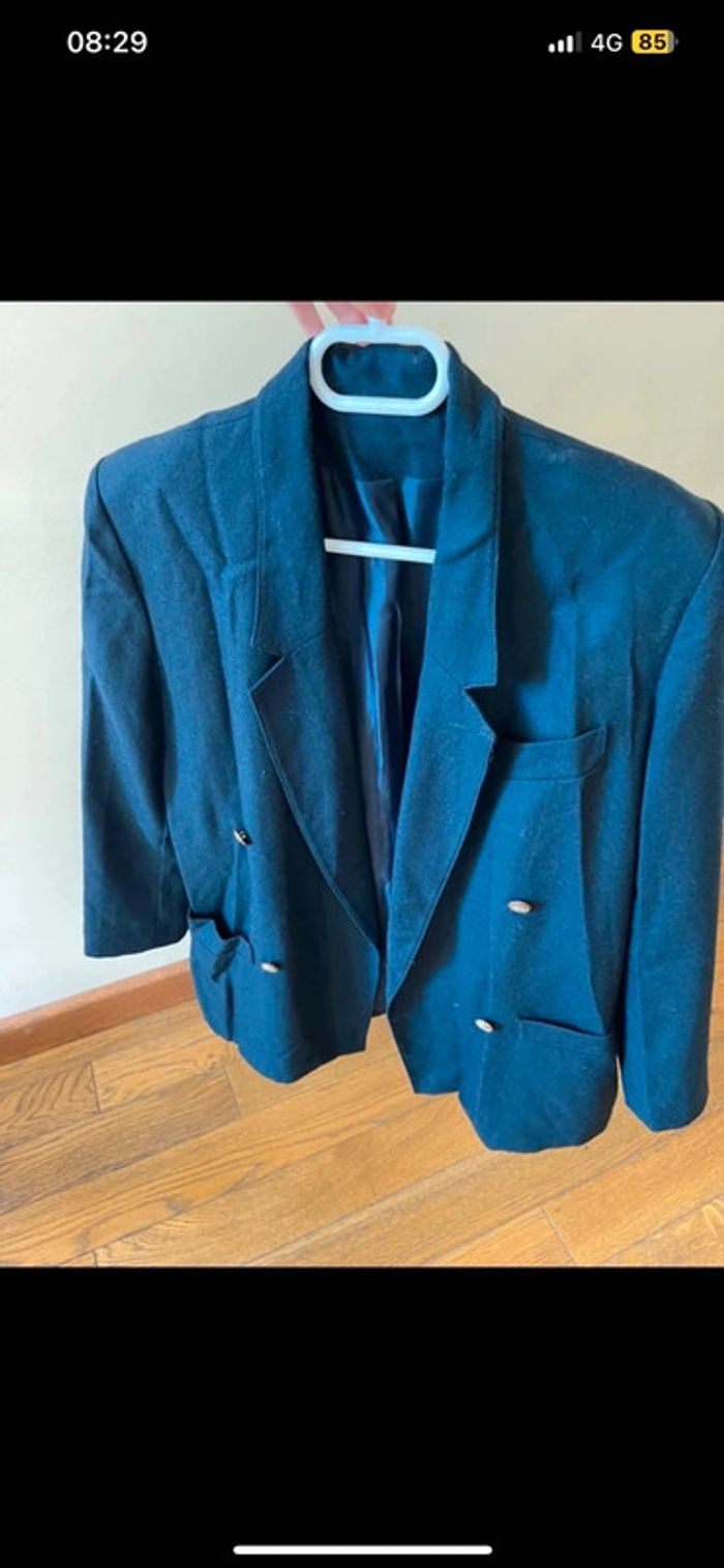 Sublime veste bleu marine vintage - photo numéro 2