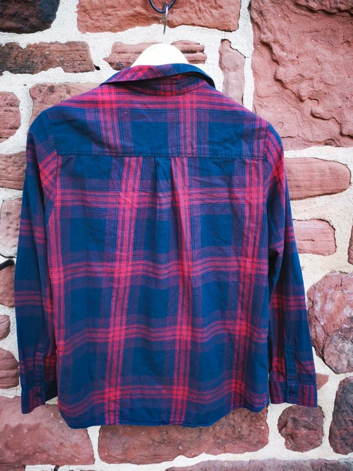 Chemise femmz à carreaux rouge et bleu Kiabi - photo numéro 4