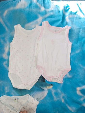 Lot body bodies 9 mois sans manches