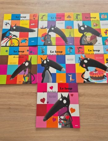 Lot 7 livres le loup Auzou qui