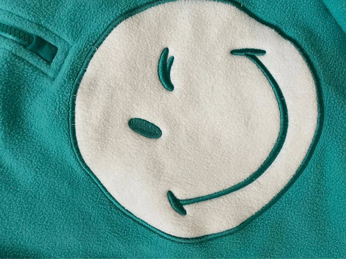 Polaire fille bleu turquoise smiley 8 ans - photo numéro 2