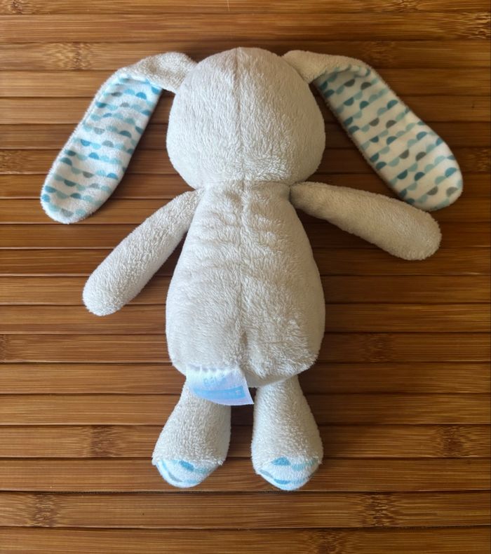 Doudou lapin crème écru noeud papillon klorane - photo numéro 3