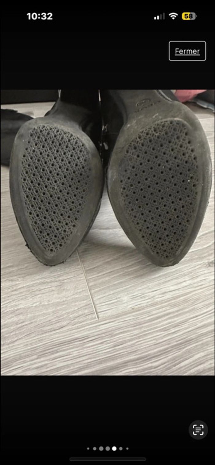 Bottes noir en cuir et à talons Geox - photo numéro 7