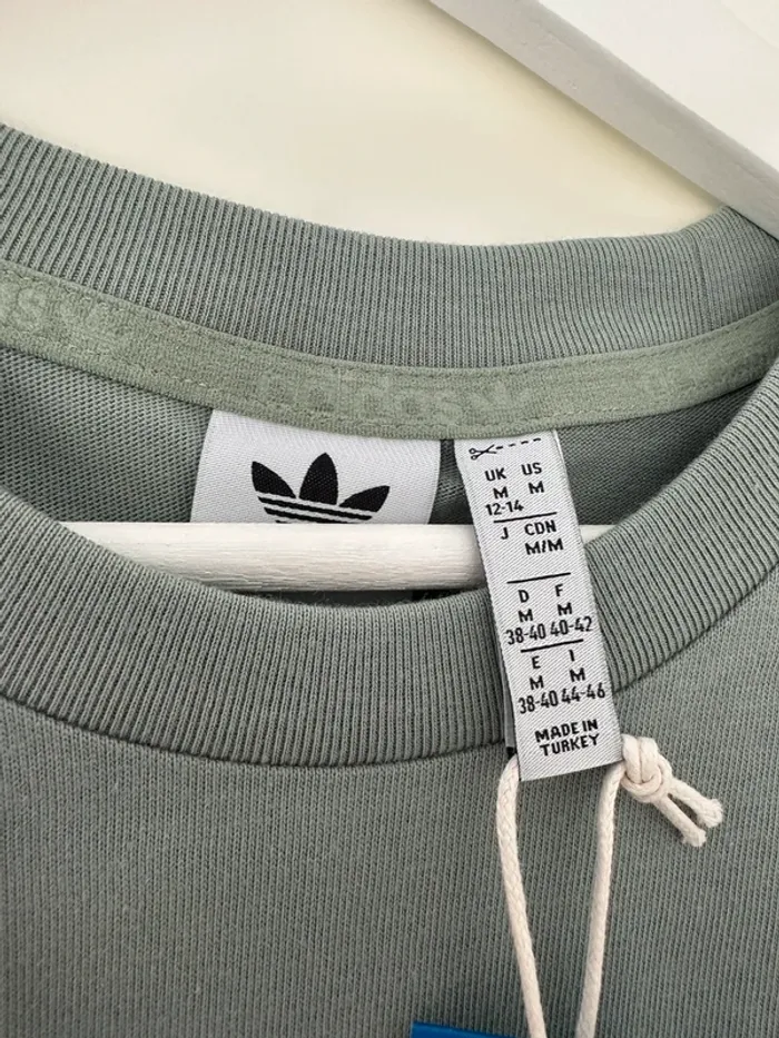 Adidas tshirt slim vert argent taille M neuf avec étiquette - photo numéro 5