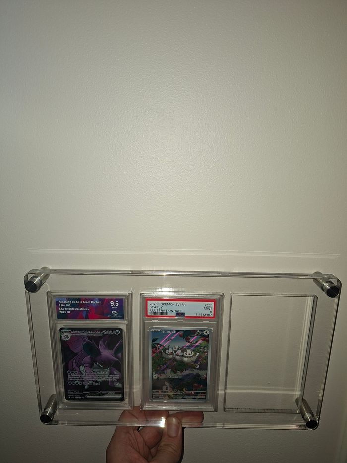 Présentoir premium en acrylique premium pour 3 cartes gradées Pokémon psa , collect-aura etc.. - photo numéro 5