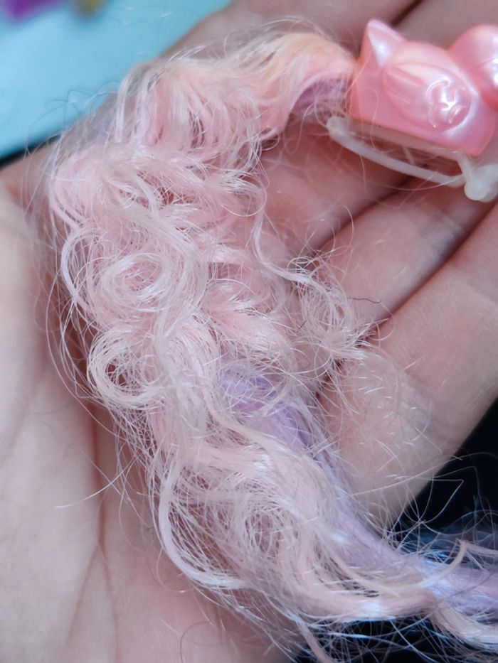 Pince barrette pour poupée boucleline vintage - rose - photo numéro 3