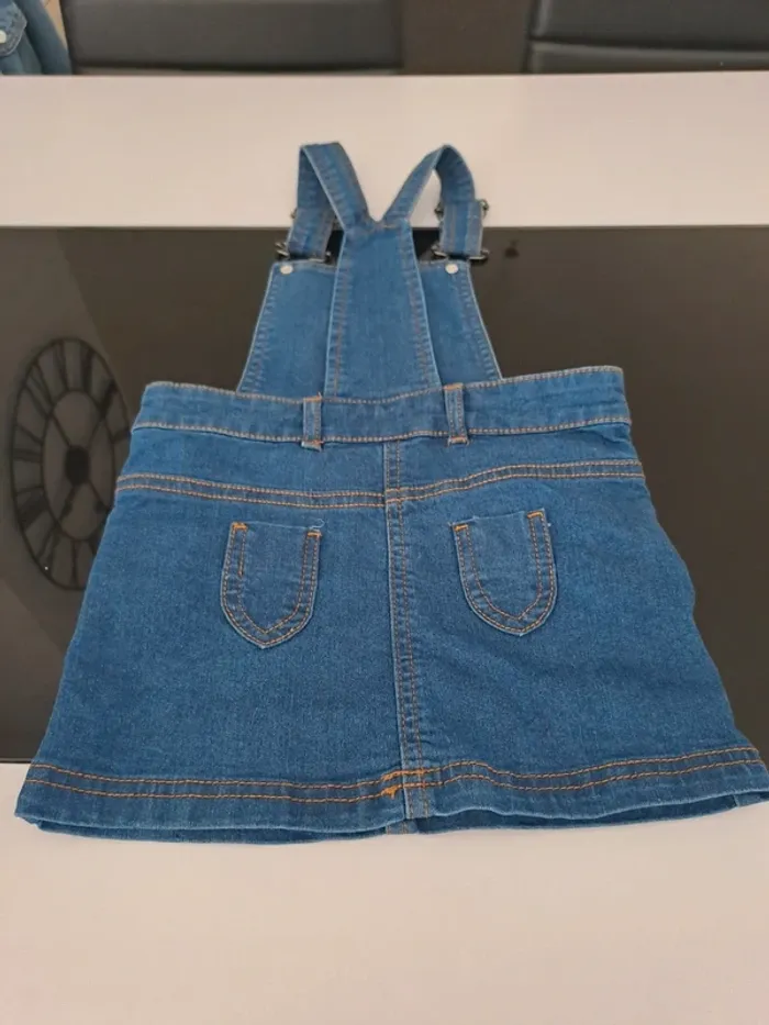 Salopette robe en jean 3 ans - photo numéro 2