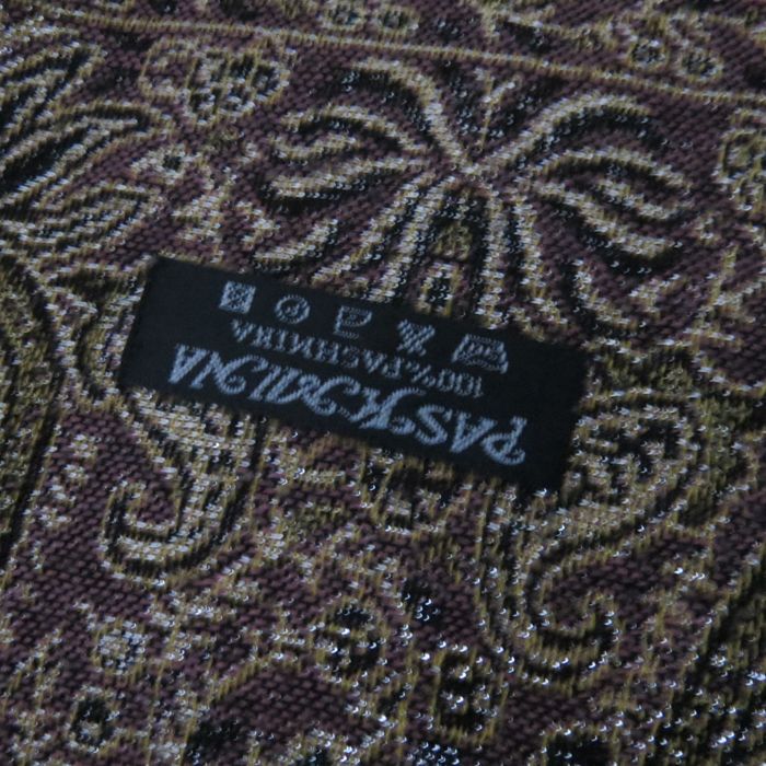 ✨ Écharpe / Châle pashmina bicolore – Rose ancien & motifs cachemire dorés ✨ - photo numéro 10