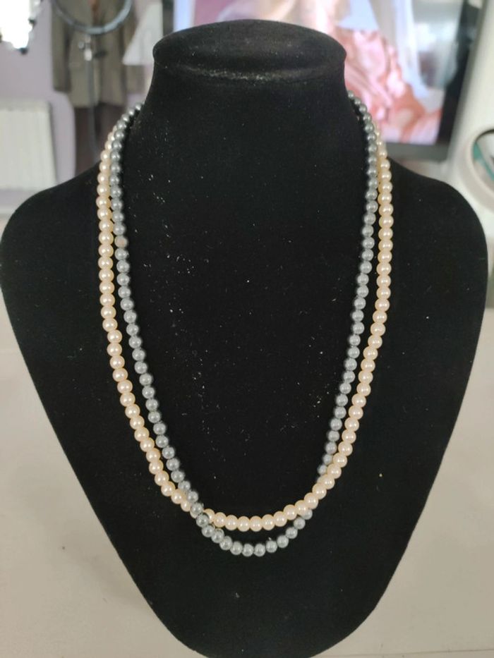 Collier de perles double rang