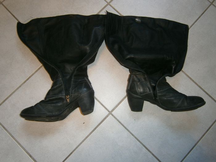 Bottes à talon en cuir marron PATAUGAS P38 - photo numéro 8