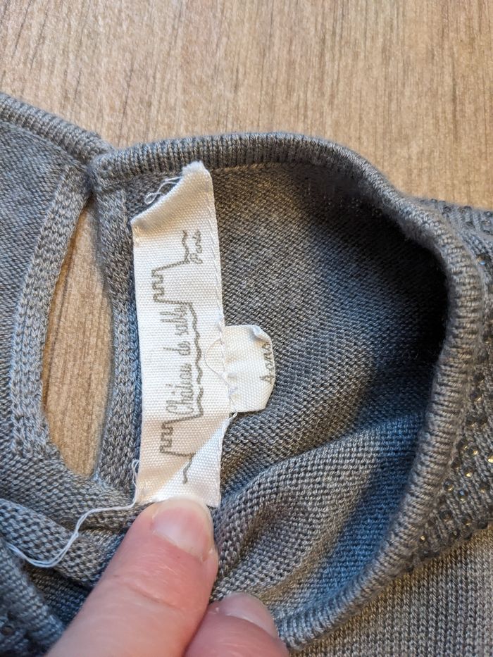 Robe 4 ans bi matière et strass - photo numéro 3