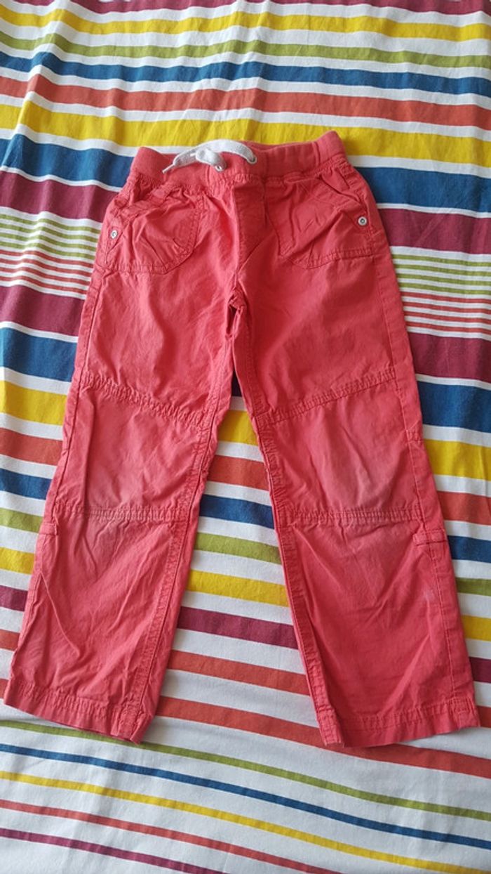 Pantalon été pantacourt  5 ans rouge verbaudet - photo numéro 2