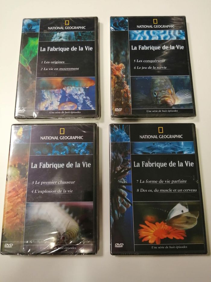 Lot de 4 DVD tous NEUFS, "La fabrique de la vie" de National Geographic