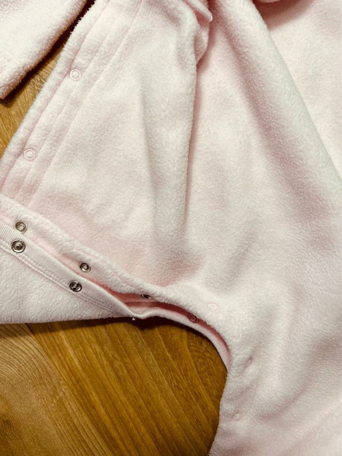 Taille 12 mois pyjama sur pyjama polaire fille Petit Bateau rose pale 🎀 - photo numéro 5