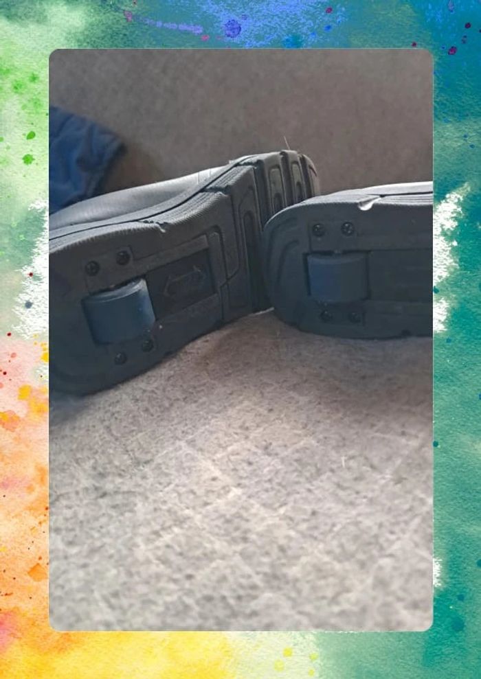 🛼 Chaussures à roulettes enfant bleu marine Pointure 34 👟 - photo numéro 4