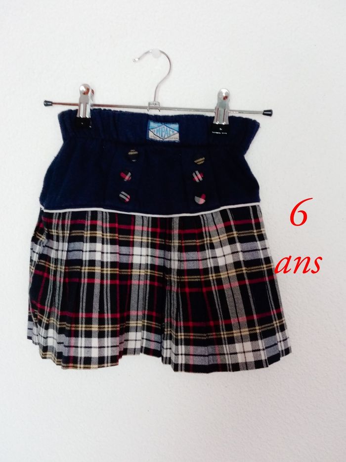 6 ans Impace jupe collègiene plissée écossaise autom hiver /Excellent état