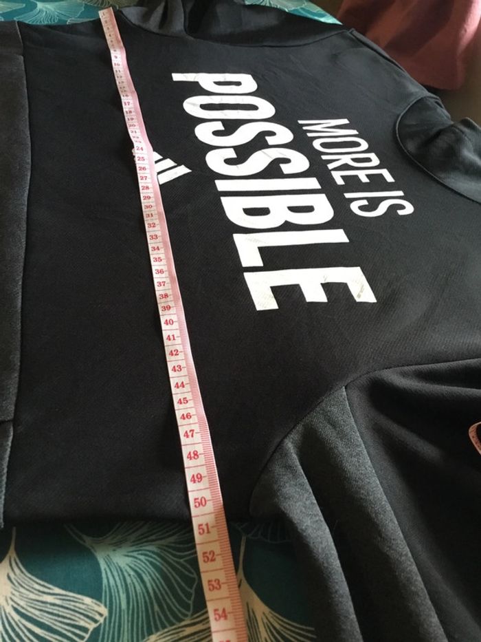 Sweat à capuche pour homme Adidas noir et gris foncé taille S 144 - photo numéro 7