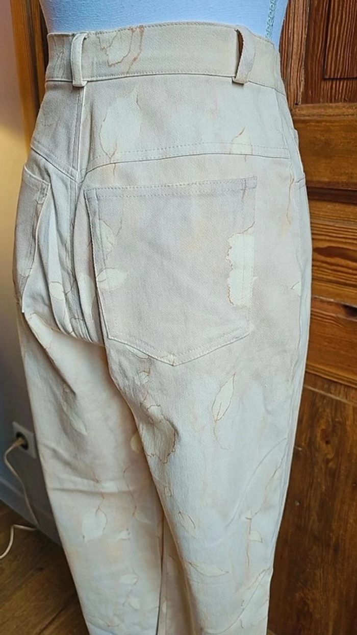 Pantalon taille haute Made in France vintage à motifs - photo numéro 3