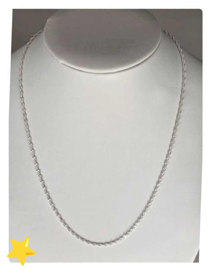 Collier maille Torsadé 2mm 45cm - photo numéro 3